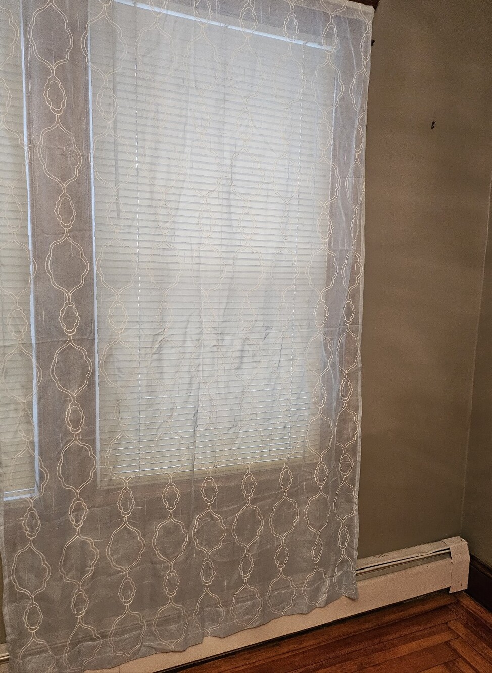 Teal Geometric Window Curtain Panel - 51½x84